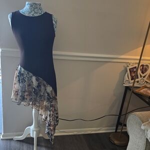 Elegant Black and Floral Dress